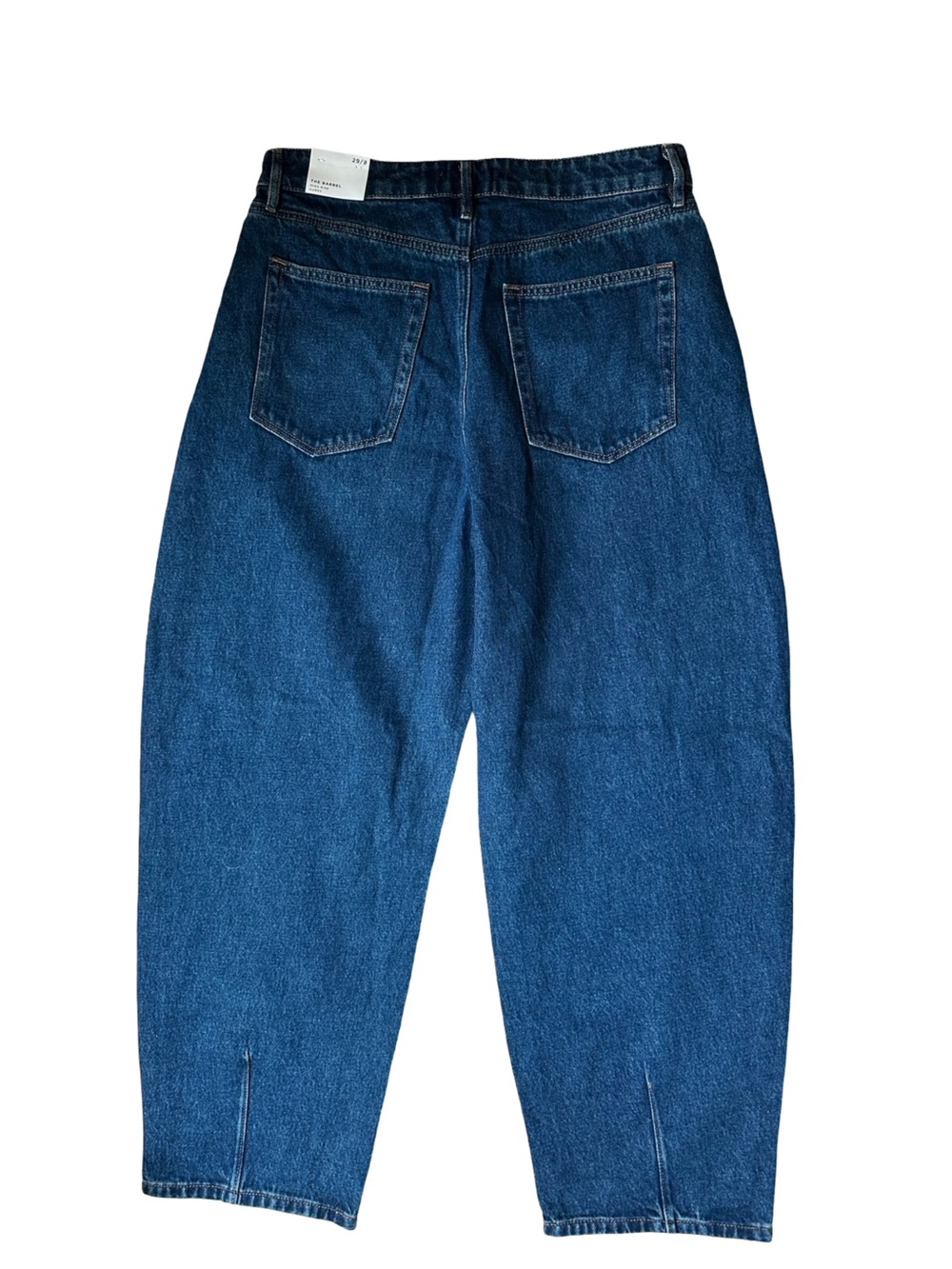 NWT LOFT Barrel Jeans Curvy High Rise Dark Wash 100% Cotton Sz 29/8 - Picture 4 of 11